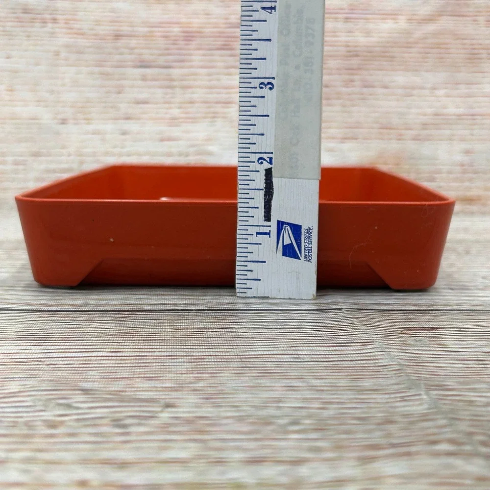 Vintage Tupperware Season-Serve Marinating Container 1292-8‎ Orange White Lid